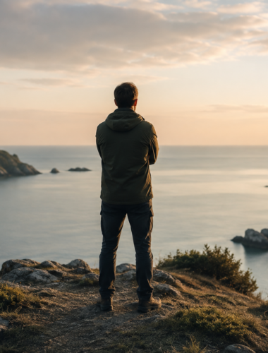 Homme face à la mer, symbole d’un ancien mécanisme de protection